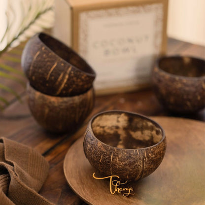 Thenga Natural Round Coconut Shell Bowl - Dista
