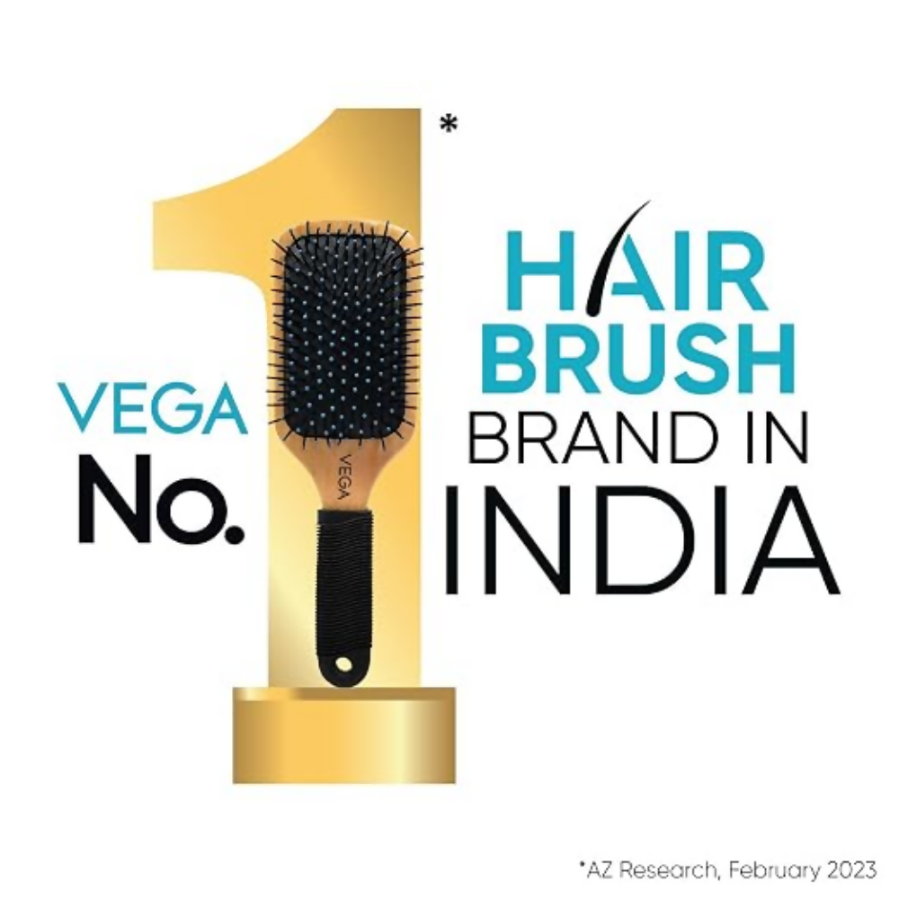 Vega Flat Brush With Clip, Black - Dista