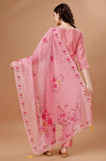 Thumbnail for Prazu Fashion Preach Chanderi Silk Chikankari Bored Salwar Suit
