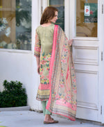 Thumbnail for Prazu Fashion Light Green Silk Blend Designer Salwar Suit