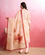 Thumbnail for Prazu Fashion Peach Crepe Printed Designer Kurta Set