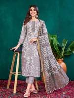 Thumbnail for Malishka Women's Purple Rayon Embroidered Straight Kurta Pant With Dupatta - Distacart