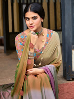 Thumbnail for NOZ2TOZ Women's Chiffon Bronze Embellished Celebrity Saree With Blouse Piece - Distacart