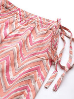 Thumbnail for Anubhutee Coral Pink & Yellow Pure Cotton Printed Night suit - Distacart