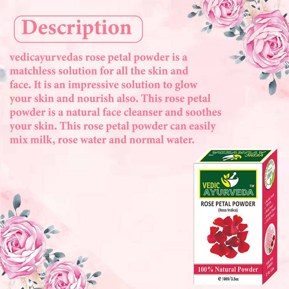 VedicAyurveda Rose Petals Powder - Dista