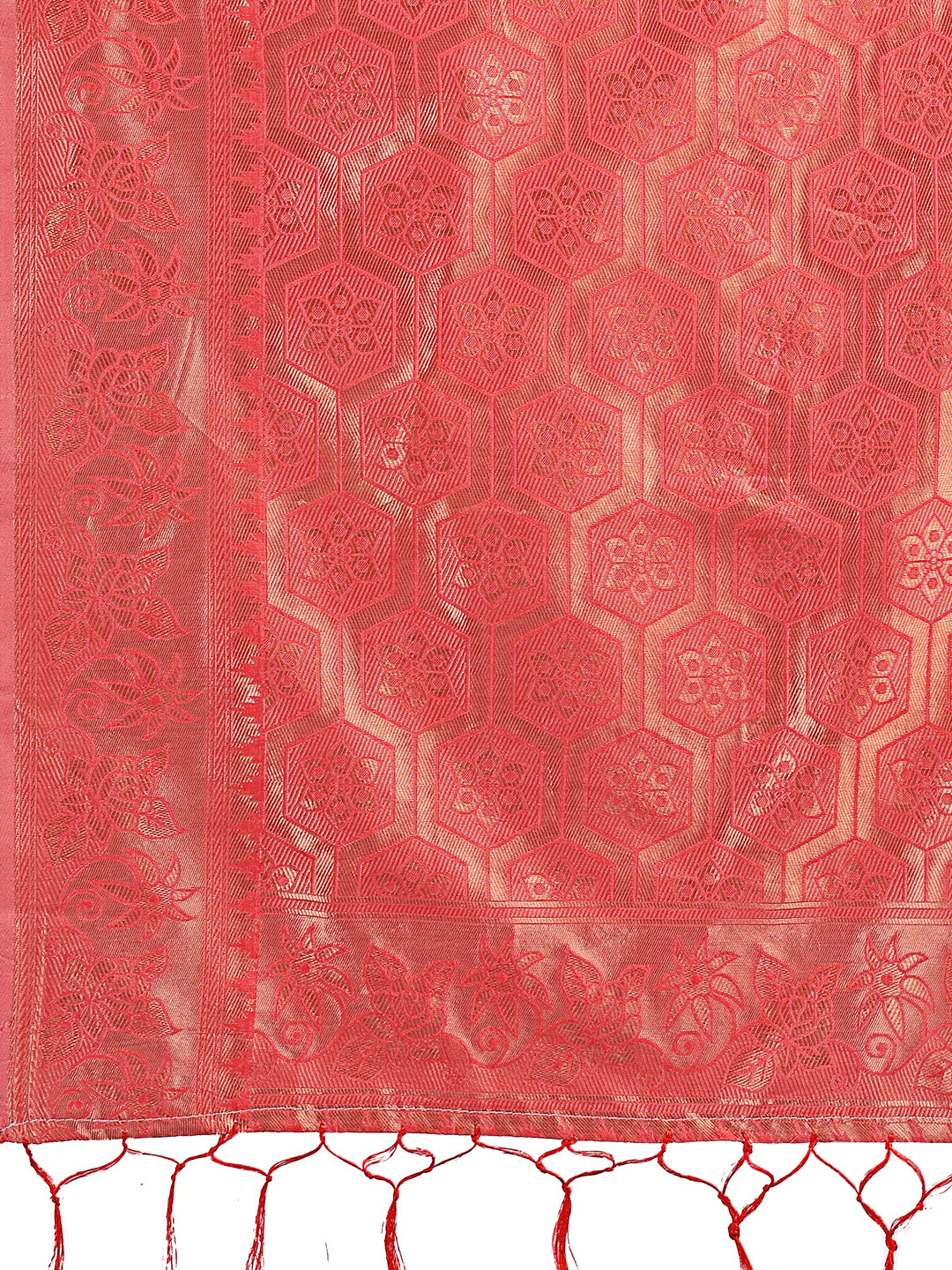 Astita Orange Woven Zari Traditional Linen Cotton Saree with Rich Pallu & Unstitched Blouse - Festive & Wedding Wear Saree - Distacart