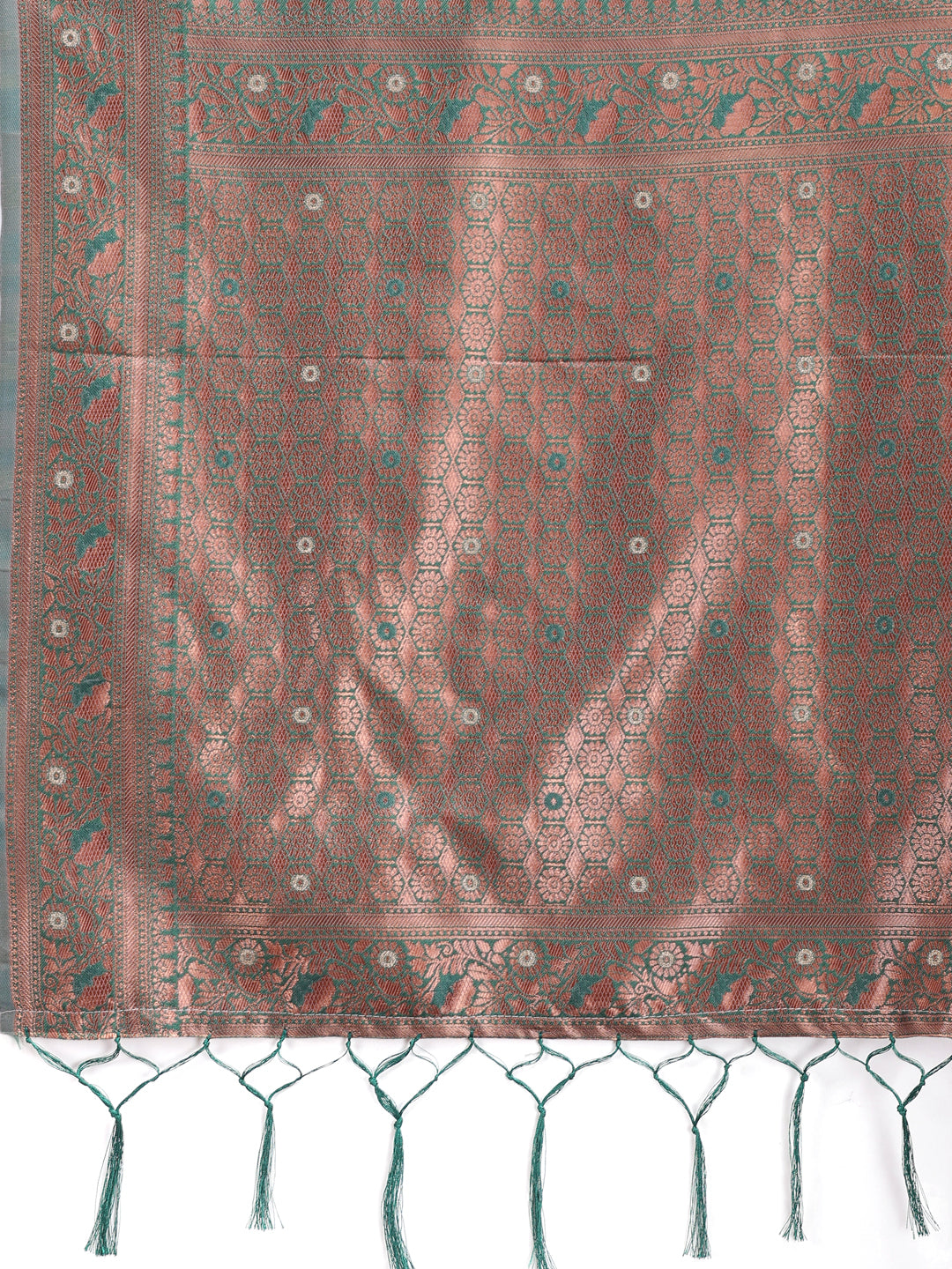 Astita Elegant Sea Green Cotton Saree with Contrast Pallu - Perfect Blend of Tradition & Comfort