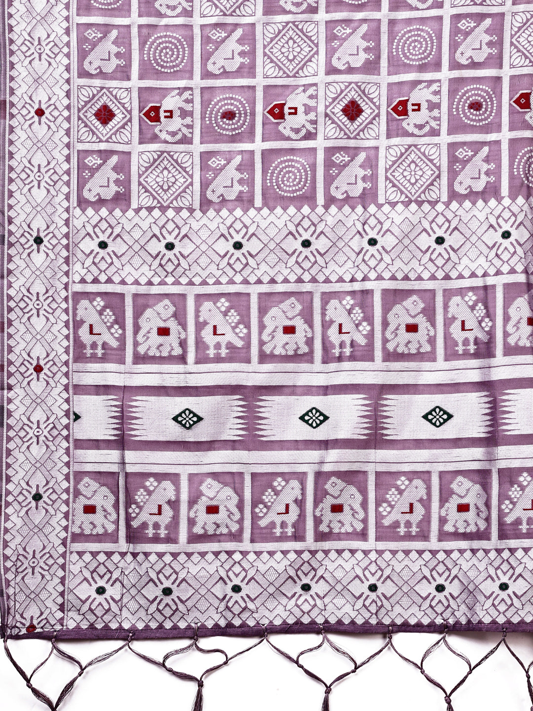 Astita Threads of Tradition: Purple Linen Cotton Saree Woven with Stories of Grace & Heritage - Distacart