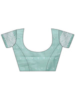 Thumbnail for Astita Threads of Tradition: Sea Green Linen Cotton Saree Woven with Stories of Grace & Heritage - Distacart
