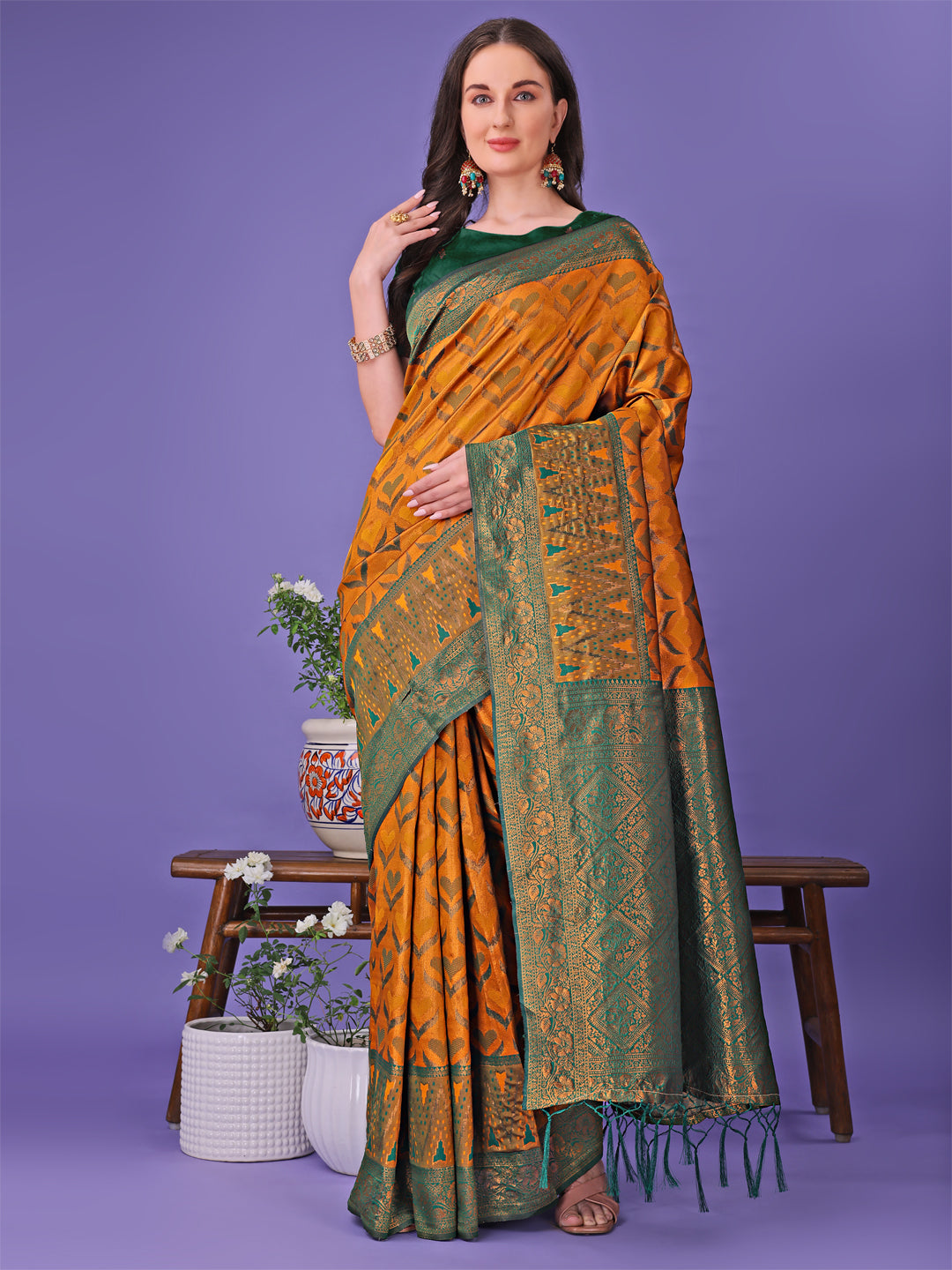 Astita Radiant Lichi Silk Saree - A Touch of Royalty in Every Thread - Distacart