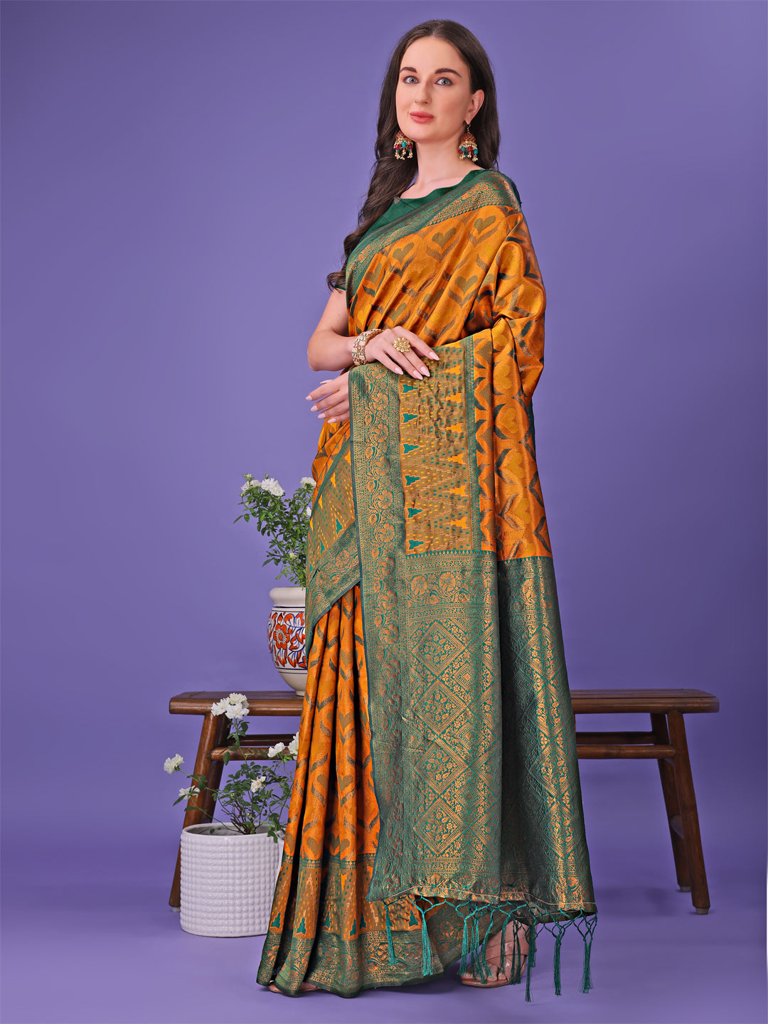 Astita Radiant Lichi Silk Saree - A Touch of Royalty in Every Thread - Distacart