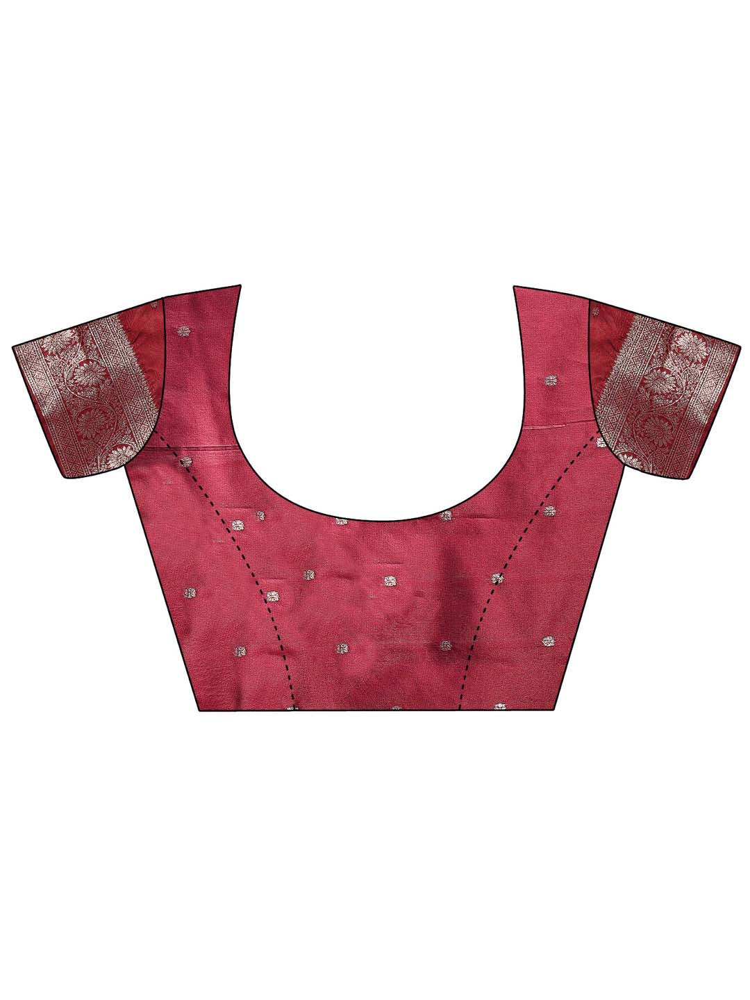 Astita Maroon Banarasi Silk Saree with Zari Weaving - A Timeless Tale of Elegance - Distacart