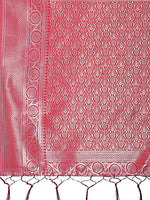 Thumbnail for Astita Graceful Orange & Maroon Banarasi Silk Saree with Rich Zari Woven Border - Traditional Elegance for Celebrations - Distacart