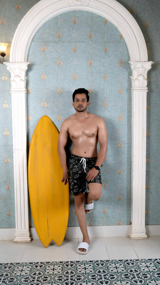 Noroke Sustainable fabric | Poly elastane Fish Patterned Men Board Shorts - Distacart