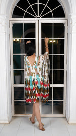 Thumbnail for Noroke Silk Ikat Silk Beachwear Cover Up - Ikat Print - Distacart