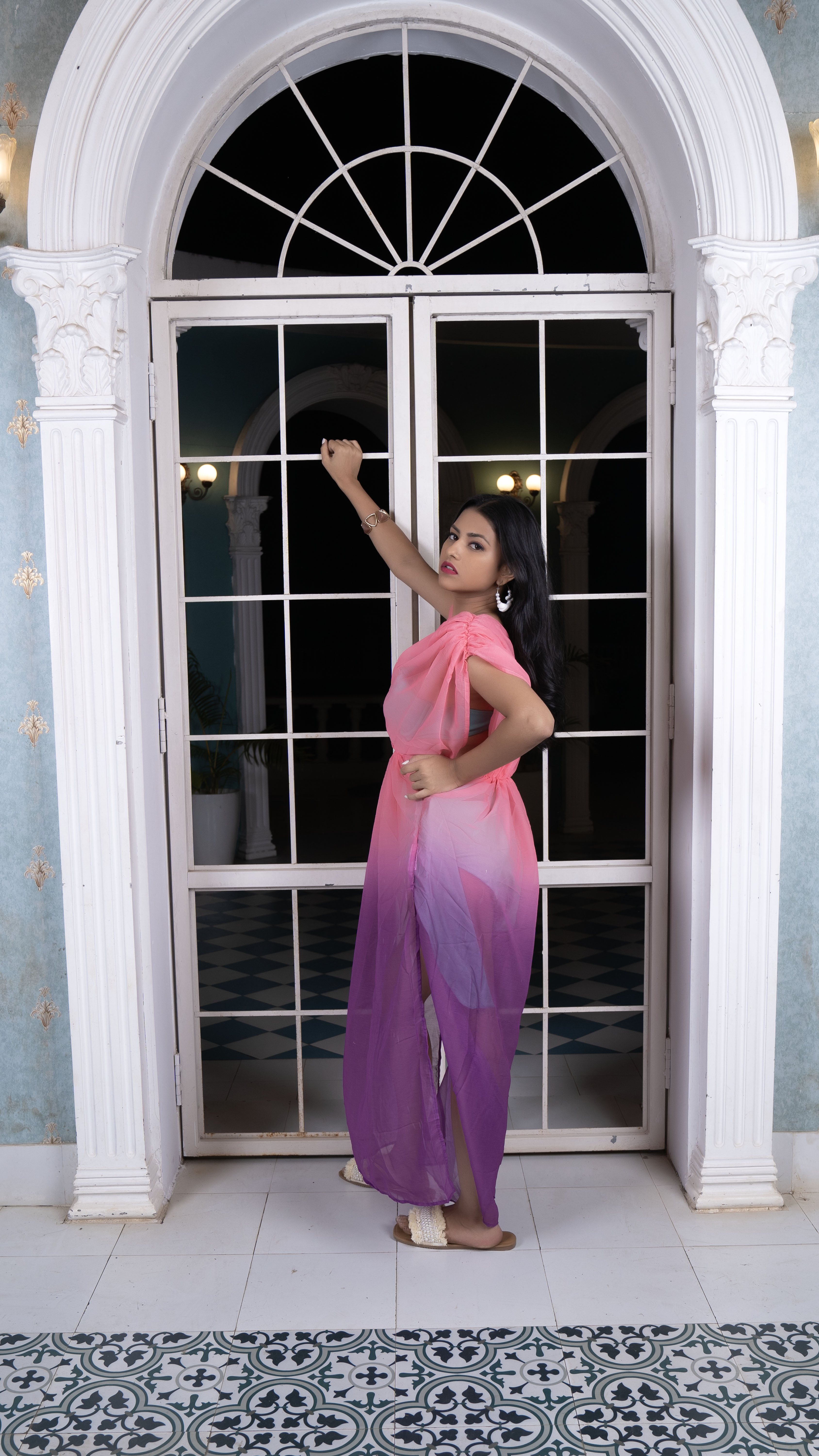 Noroke Flat Sheer Sheer Wrap Beachwear Cover Up Dress - Ombre - Distacart