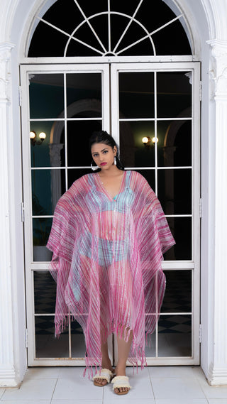 Noroke Silk Pink Pop Silk Beachwear Cover Up - Distacart