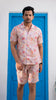 Noroke Linen White Floral Co-ord Set Men - Distacart