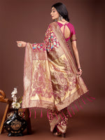 Thumbnail for Astita Majestic Magenta Silk Saree with Gold Zari & Floral Design - Perfect for Festive & Traditional Occasions - Distacart