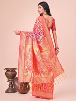 Thumbnail for Astita Majestic Maroon Silk Saree with Gold Zari & Floral Design - Perfect for Festive & Traditional Occasions - Distacart