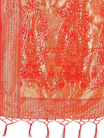 Thumbnail for Astita Majestic Maroon Silk Saree with Gold Zari & Floral Design - Perfect for Festive & Traditional Occasions - Distacart