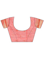 Thumbnail for Astita Graceful Beige & Coral Linen Cotton Saree - Lightweight Elegance for Modern Women - Distacart