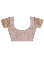 Thumbnail for Astita Graceful Beige & Brown Linen Cotton Saree - Lightweight Elegance for Modern Women