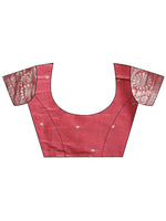 Thumbnail for Astita Maroon Linen Cotton Woven Zari Work Traditional Tassel Saree - Distacart