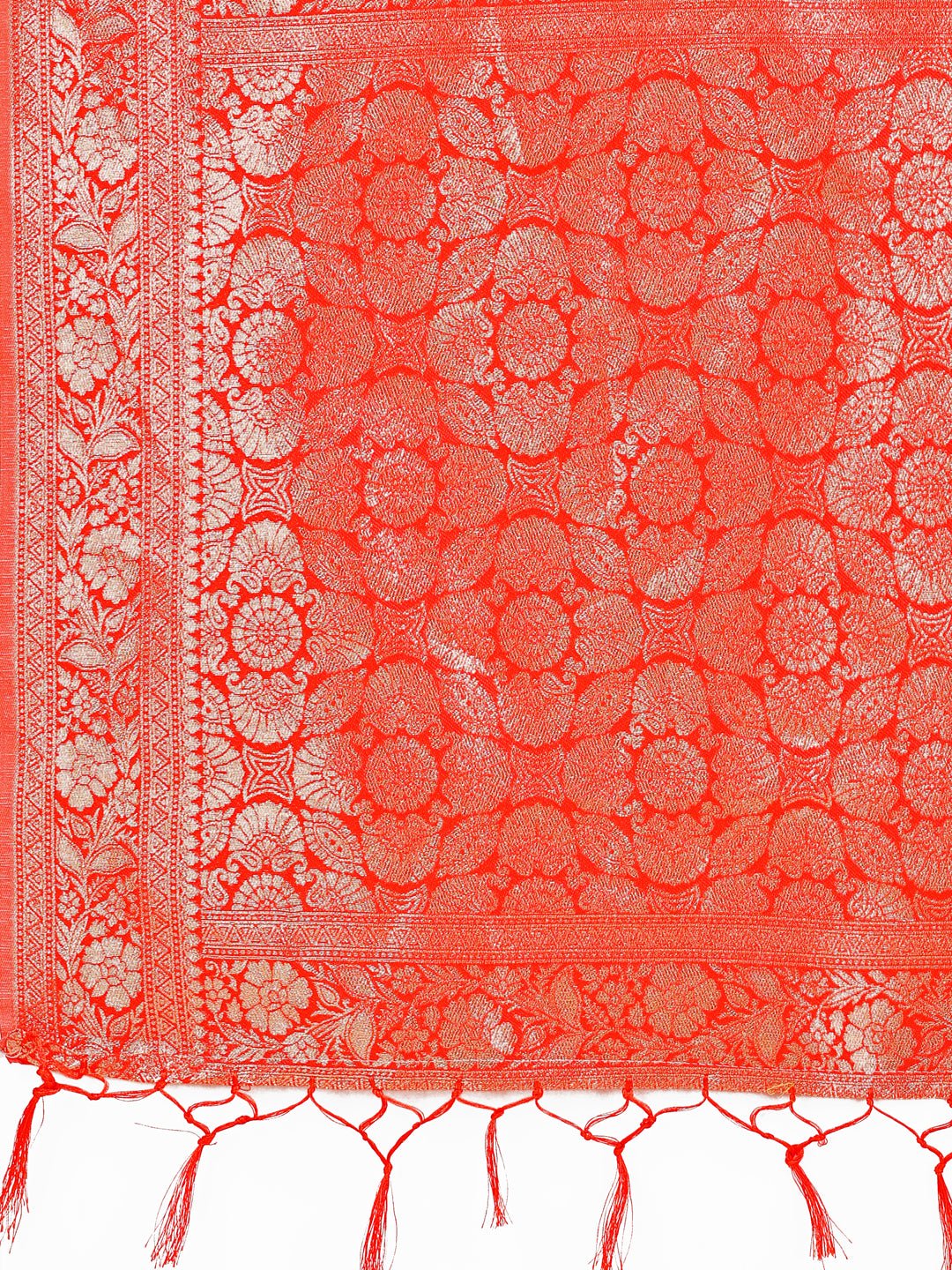 Astita Elegant Off-White & Red Linen Cotton Saree with Zari Woven Border and Pallu - Soft Lightweight Saree for Daily,Festive & Office Wear - Distacart