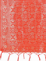 Thumbnail for Astita Elegant Off-White & Red Linen Cotton Saree with Zari Woven Border and Pallu - Soft Lightweight Saree for Daily,Festive & Office Wear - Distacart