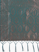 Thumbnail for Astita Green Banarasi Silk Saree with Silver Zari Woven Pallu & Border - Wedding & Festive Wear Elegance