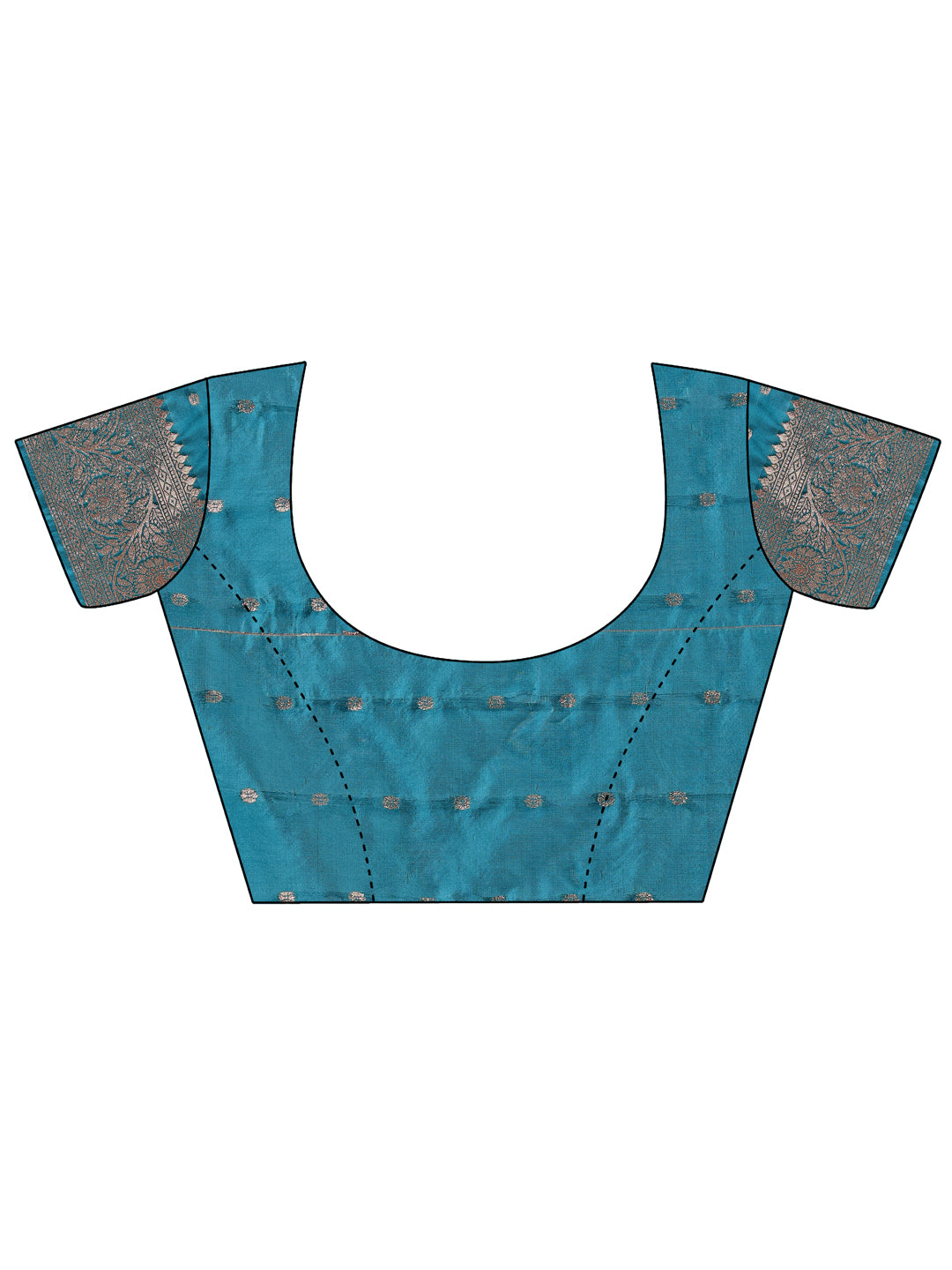 Astita Teal Blue Banarasi Silk Saree with Silver Zari Woven Pallu & Border - Wedding & Festive Wear Elegance - Distacart