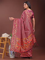 Thumbnail for Astita Fiery Purple Banarasi Silk Saree with Gold Zari and Colorful Pallu - Perfect for Bridal,Wedding & Festive Glamour - Distacart