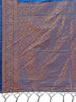 Thumbnail for Astita Majestic Royal Blue Banarasi Silk Saree with Golden Zari - Timeless Indian Ethnic Elegance for Weddings & Festive Occasions - Distacart