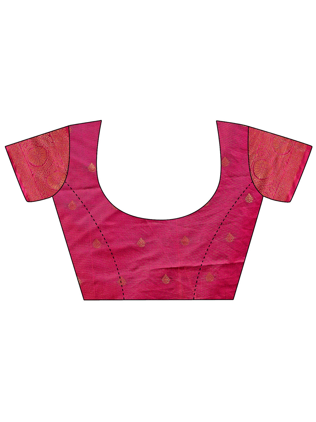 Astita Majestic Magenta Banarasi Silk Saree with Golden Zari - Timeless Indian Ethnic Elegance for Weddings & Festive Occasions - Distacart