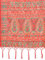 Thumbnail for Astita Elegant Cream Jacquard Linen Cotton Saree with Traditional Multicolor Weave & Tassel Pallu - Festive & Casual Wear for Women - Distacart