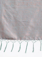 Thumbnail for Astita Sea Green Linen Cotton Woven Zari Work Traditional Tassel Saree - Distacart
