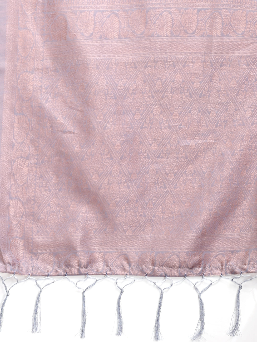 Astita Grey Linen Cotton Woven Zari Work Traditional Tassel Saree - Distacart