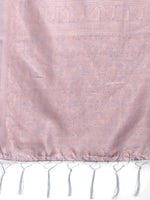 Thumbnail for Astita Grey Linen Cotton Woven Zari Work Traditional Tassel Saree - Distacart