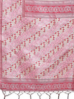 Thumbnail for Astita Radiant Cream Silk Saree with Pink & Blue Floral Pattern - Perfect for Weddings & Festive Glamour