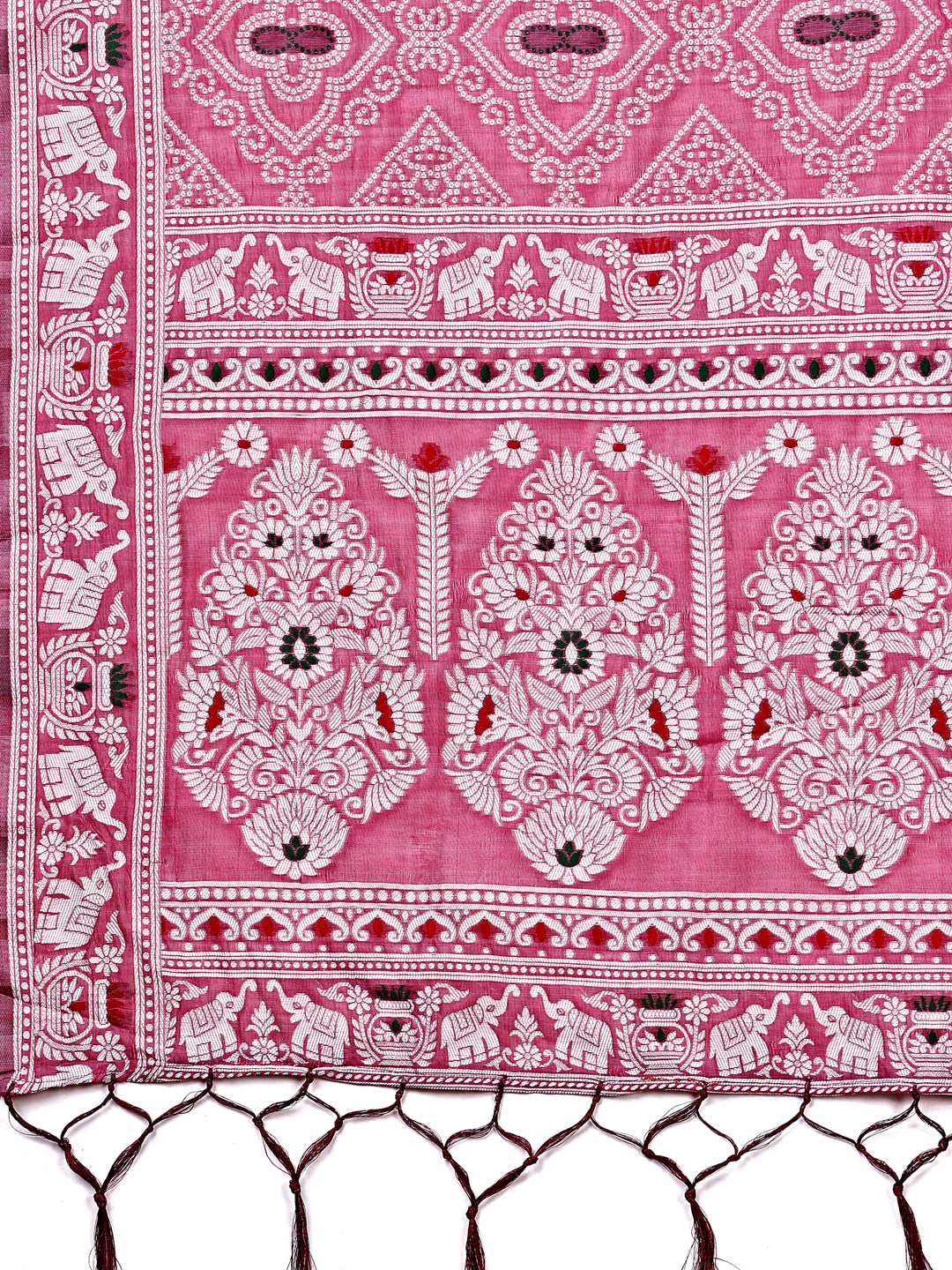Astita Graceful Pink Printed Saree - A Symphony of Culture and Feminine Charm - Distacart