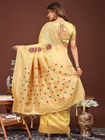 Thumbnail for Astita Elegant Yellow Woven Work Saree - A Whiff of Tradition Wrapped in Grace - Distacart
