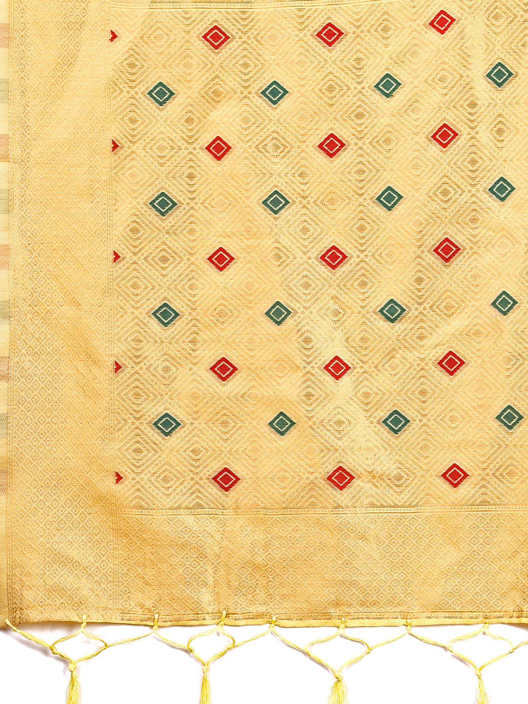Astita Elegant Yellow Woven Work Saree - A Whiff of Tradition Wrapped in Grace - Distacart