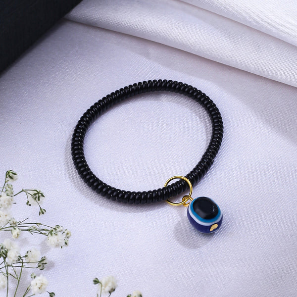 NVR Women Black Evil Eye Adjustable Bracelet - Distacart