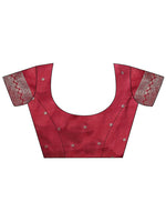 Thumbnail for Astita Emerald Maroon Banarasi Silk Saree with Zari Floral Work - Elegance Woven in Every Thread - Distacart