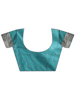 Thumbnail for Astita Emerald Sea Green Banarasi Silk Saree with Zari Floral Work - Elegance Woven in Every Thread - Distacart