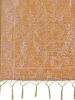 Thumbnail for Astita Elegant Olive Green Linen Cotton Saree with Silver Zari Border & Geometric Weave - Daily,Office & Festive Wear - Distacart
