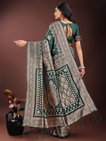 Thumbnail for Astita Graceful Green Banarasi Silk Saree with Silver Zari - Perfect Ethnic Wear for Weddings & Festive Moments - Distacart