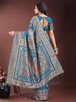 Thumbnail for Astita Graceful Teal Banarasi Silk Saree with Silver Zari - Perfect Ethnic Wear for Weddings & Festive Moments - Distacart