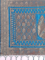 Thumbnail for Astita Graceful Teal Banarasi Silk Saree with Silver Zari - Perfect Ethnic Wear for Weddings & Festive Moments - Distacart